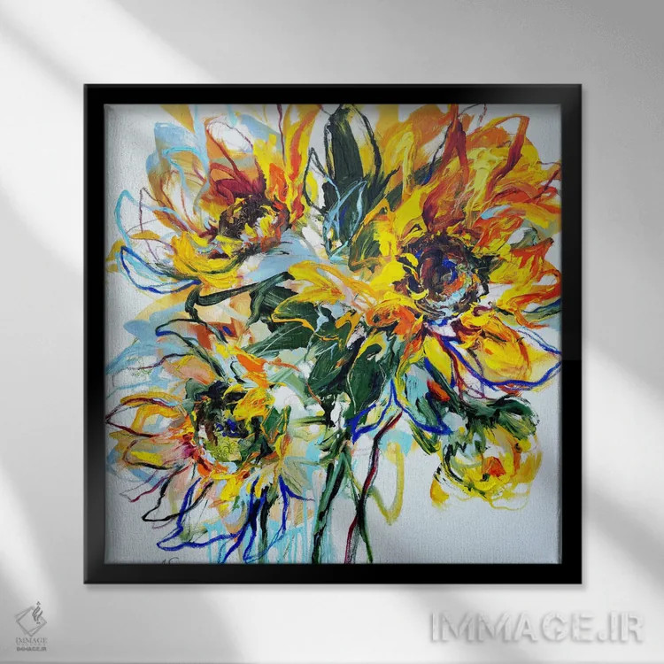 تابلو تابشهای آفتاب اثر آنا چر - نمای قابدار مشکی