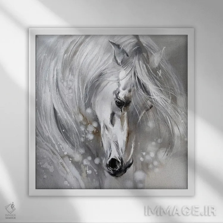 تابلو فرشته اثر آنا چر - نمای قابدار سفید