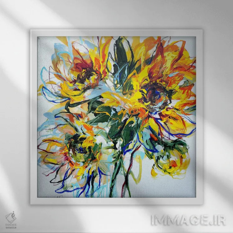 تابلو تابشهای آفتاب اثر آنا چر - نمای قابدار سفید