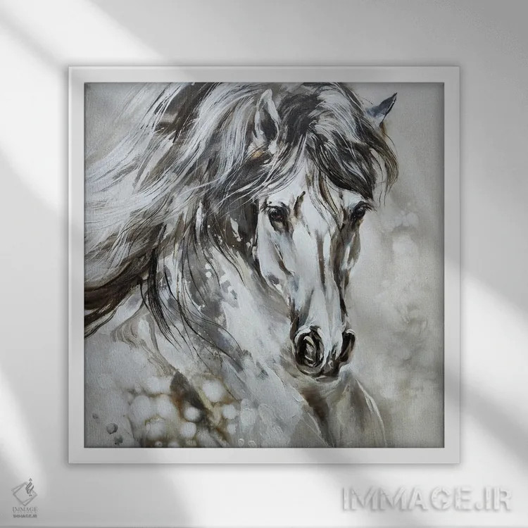 تابلو ظرافت اثر آنا چر - نمای قابدار سفید