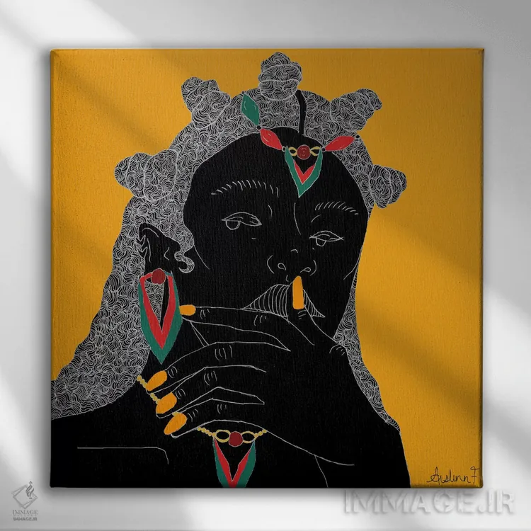 تابلو تأمل اثر آیسلین اف - نمای روبهرو روی دیوار