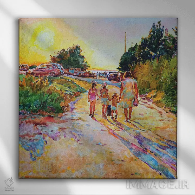 تابلو جاده به سوی دریا اثر اندریی کوتساچنکو - نمای روبهرو روی دیوار