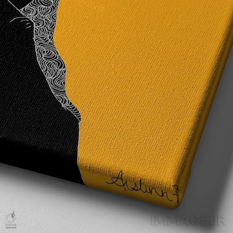 تابلو تأمل اثر آیسلین اف - نمای نزدیک بافت بوم