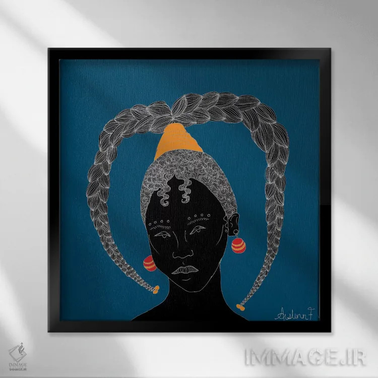 تابلو مرا بشنو اثر آیسلین اف - نمای قابدار مشکی