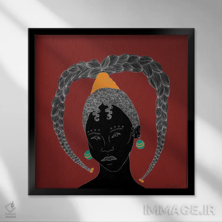 تابلو مرا بشنو اثر آیسلین اف - نمای قابدار مشکی