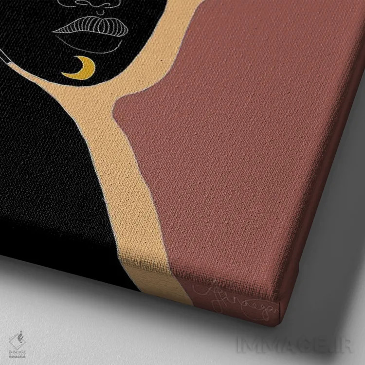 تابلو درهمتنیده اثر آیسلین اف - نمای نزدیک بافت بوم