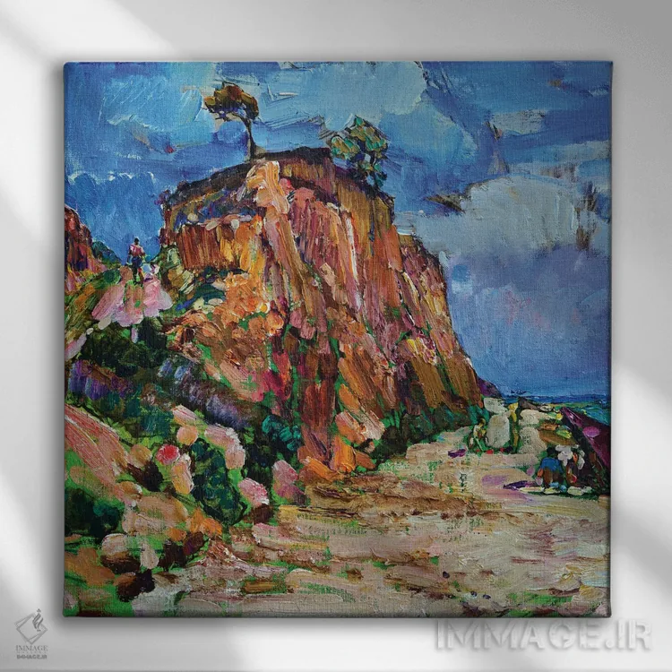 تابلو پیکنیک کنار دریا اثر اندریی کوتساچنکو - نمای روبهرو روی دیوار