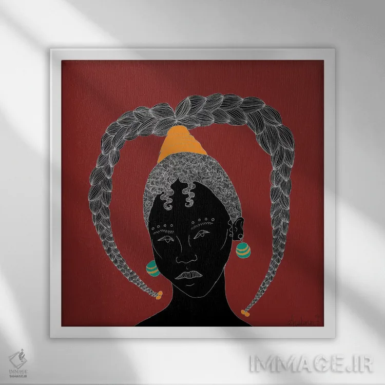 تابلو مرا بشنو اثر آیسلین اف - نمای قابدار سفید