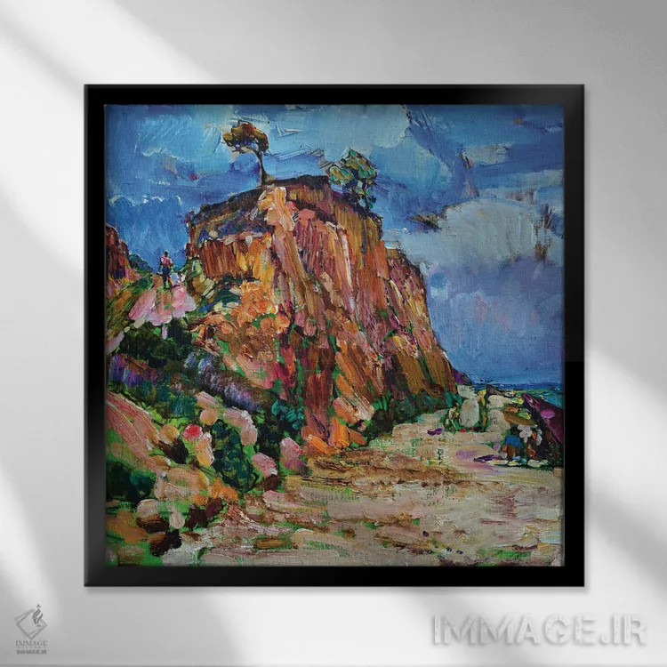 تابلو پیکنیک کنار دریا اثر اندریی کوتساچنکو - نمای قابدار مشکی