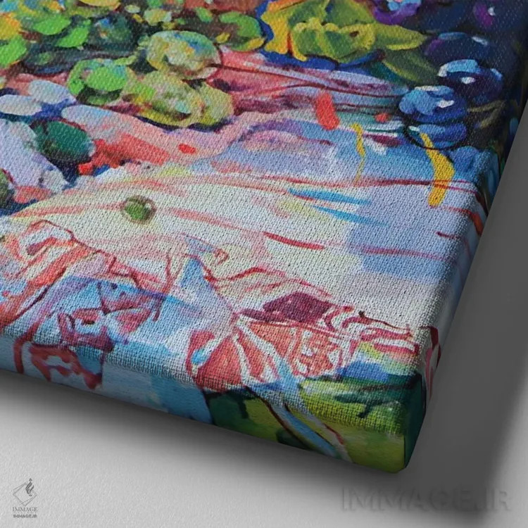 تابلو طبیعت بیجان اوکراینی اثر اندریی کوتساچنکو - نمای نزدیک بافت بوم