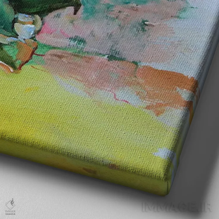 تابلو یاس بنفش کوچک اثر اندریی کوتساچنکو - نمای نزدیک بافت بوم