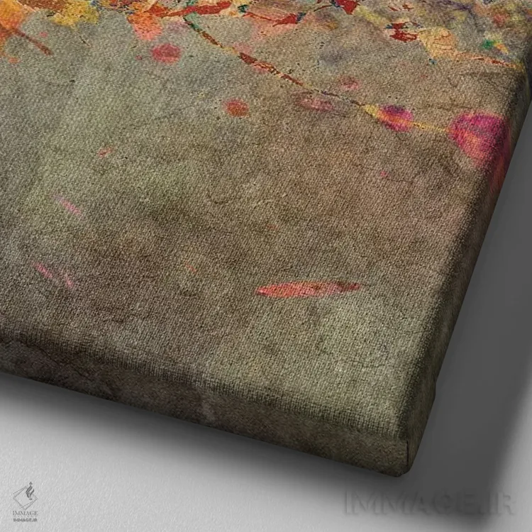 تابلو معبد آبی اثر ایمی استوارت - نمای نزدیک بافت بوم