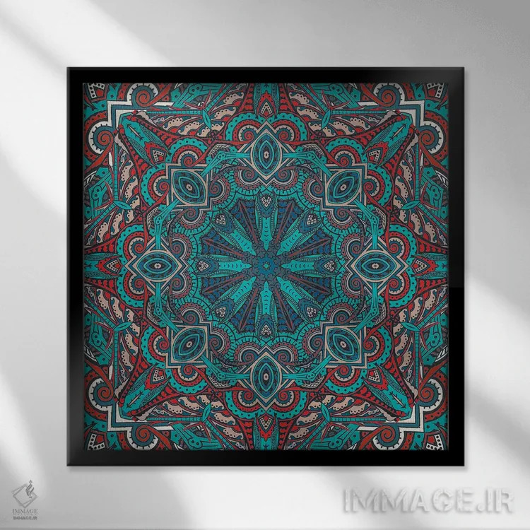 تابلو دریای مراکش ۱ اثر ایمی استوارت - نمای قابدار مشکی