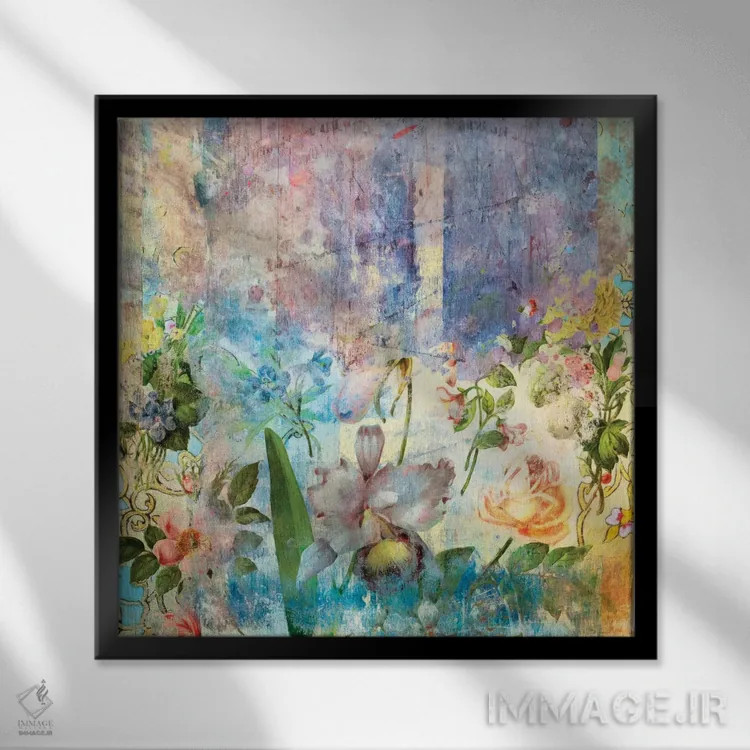 تابلو شکوفهٔ تازه اثر ایمی استوارت - نمای قابدار مشکی