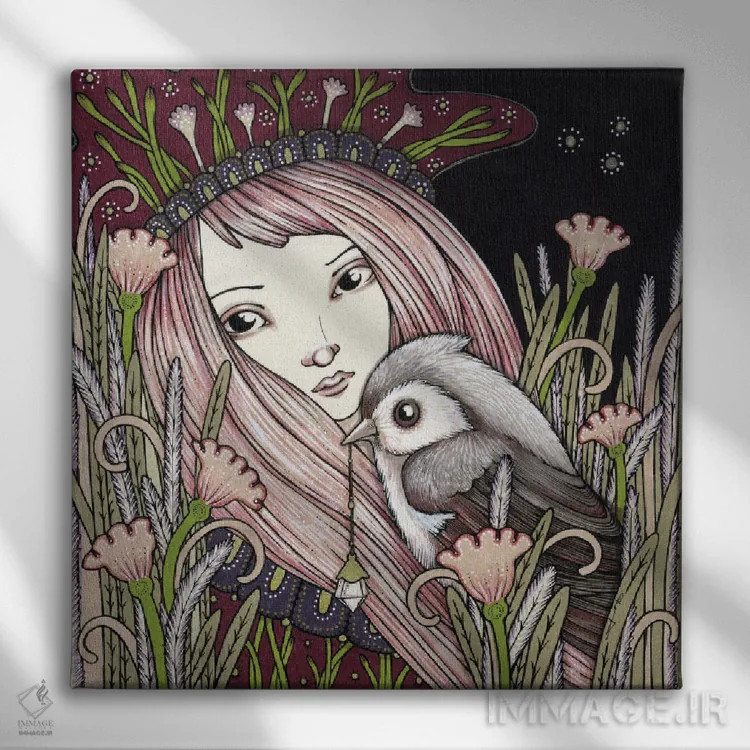 تابلو آنجاناس (موجودات افسانهای اسپانیایی) اثر آنیتا اینوراریتی - نمای روبهرو روی دیوار