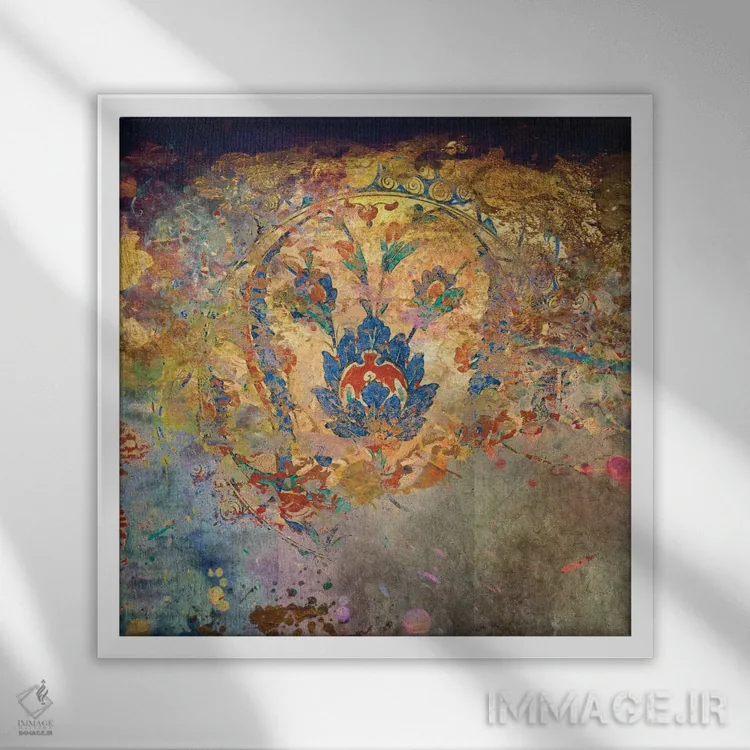 تابلو معبد آبی اثر ایمی استوارت - نمای قابدار سفید