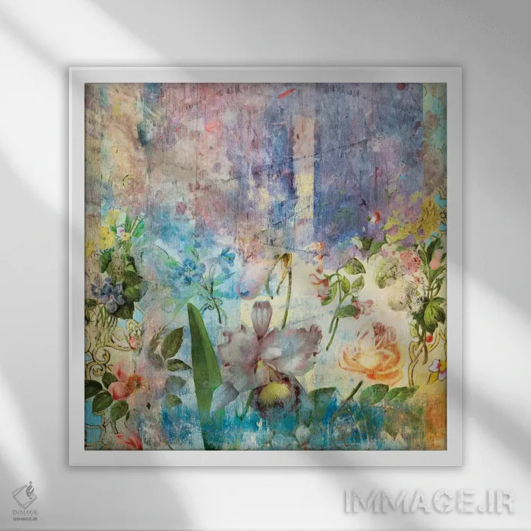 تابلو شکوفهٔ تازه اثر ایمی استوارت - نمای قابدار سفید