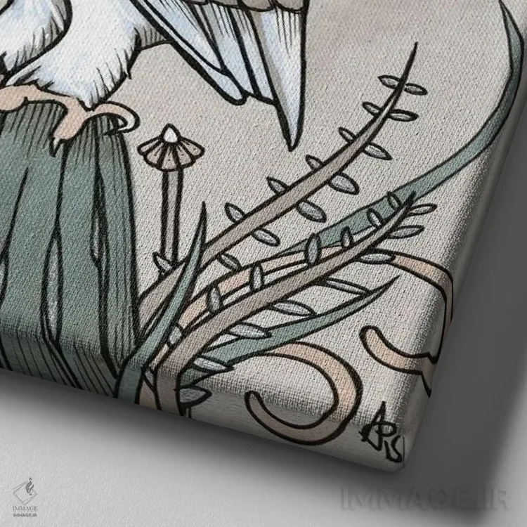 تابلو روح/شبح اثر آنیتا اینوراریتی - نمای نزدیک بافت بوم