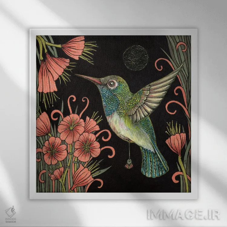 تابلو جواهر اثر آنیتا اینوراریتی - نمای قابدار سفید