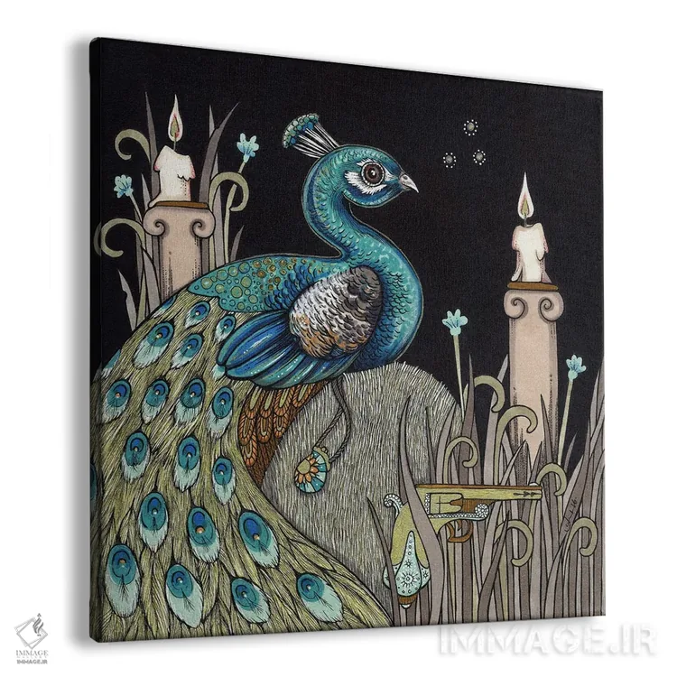 تابلو خانم پیکاک اثر آنیتا اینوراریتی - نمای پرسپکتیو محصول