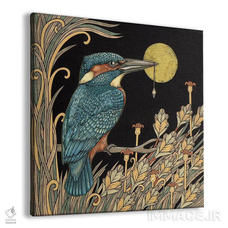 تابلو مرغ ماهیخوار (پرنده) اثر آنیتا اینوراریتی - نمای پرسپکتیو محصول