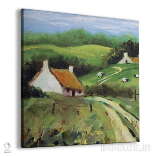 تابلو منظره با گوسفند اثر الکساندرا جاگودا - نمای پرسپکتیو محصول