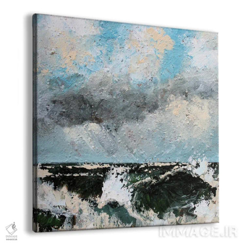 تابلو طوفان در اقیانوس اثر الکساندرا جاگودا - نمای پرسپکتیو محصول
