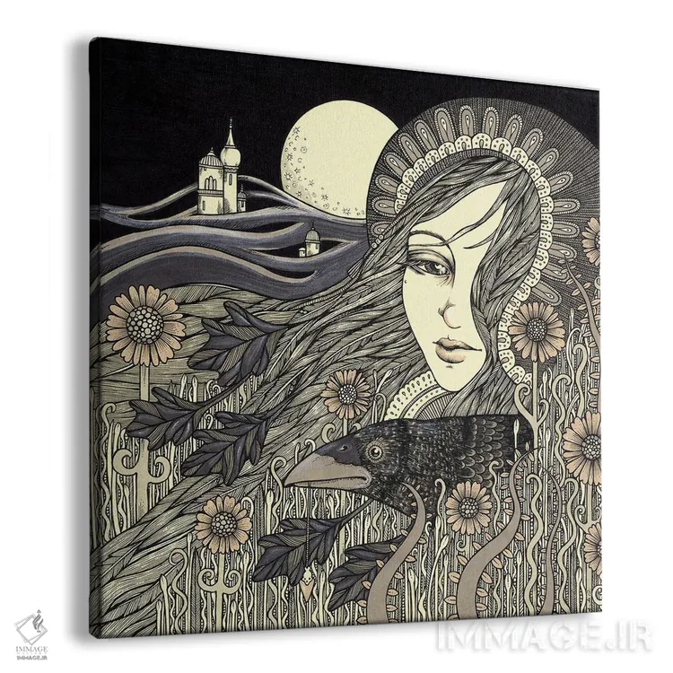 تابلو موریگان (الهه جنگ در اسطوره ایرلندی) اثر آنیتا اینوراریتی - نمای پرسپکتیو محصول