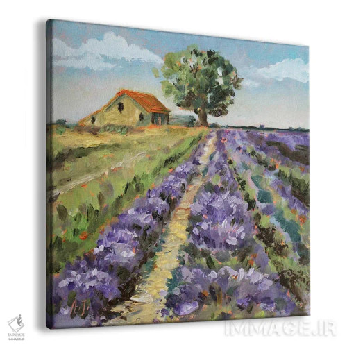 تابلو مزارع اسطوخودوس ایتالیا اثر الکساندرا جاگودا - نمای پرسپکتیو محصول