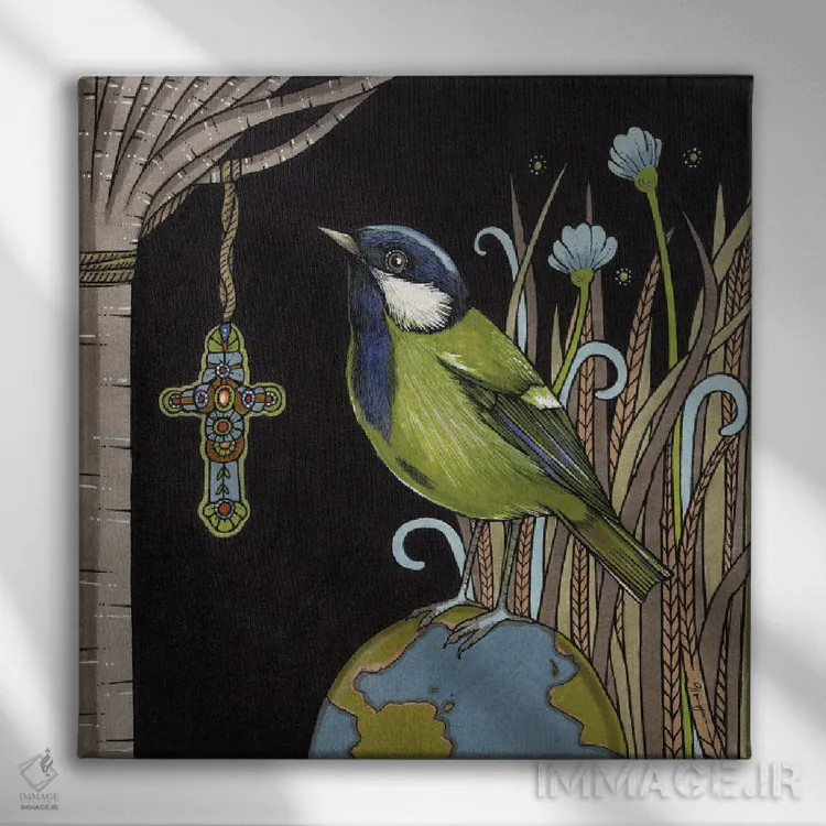 تابلو کشیش گرین اثر آنیتا اینوراریتی - نمای روبهرو روی دیوار