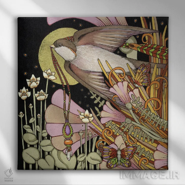 تابلو سوغات اثر آنیتا اینوراریتی - نمای روبهرو روی دیوار