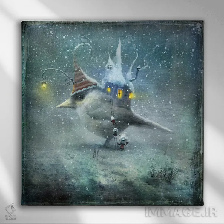 تابلو ما صلحآمیز آمدهایم اثر الکساندر یانسون - نمای روبهرو روی دیوار