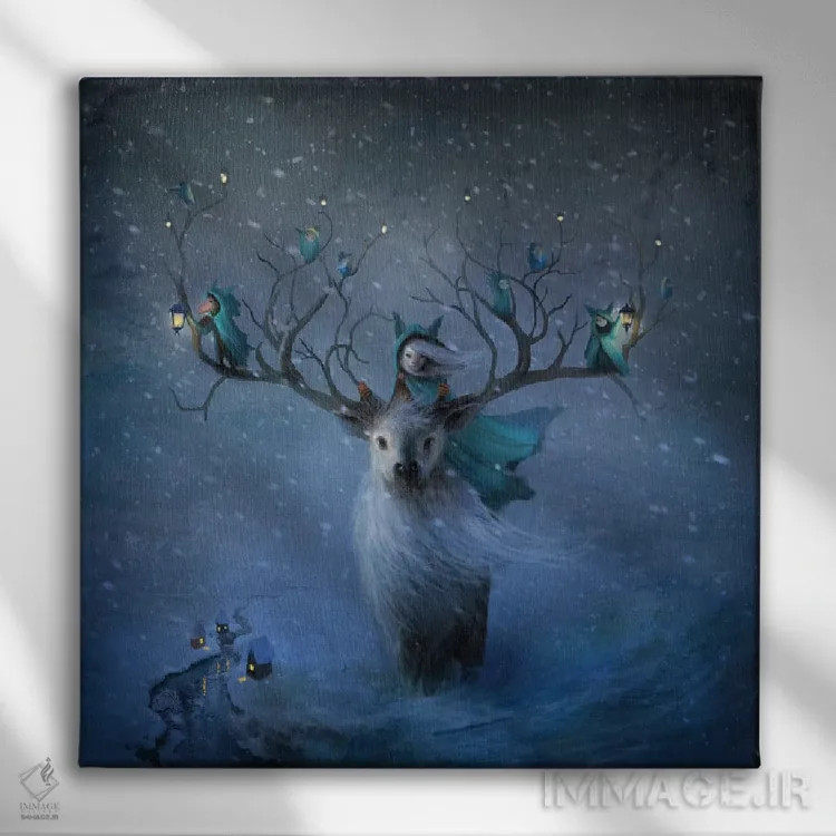 تابلو زمستانیها (گیاه یا گروهی مخصوص) اثر الکساندر یانسون - نمای روبهرو روی دیوار