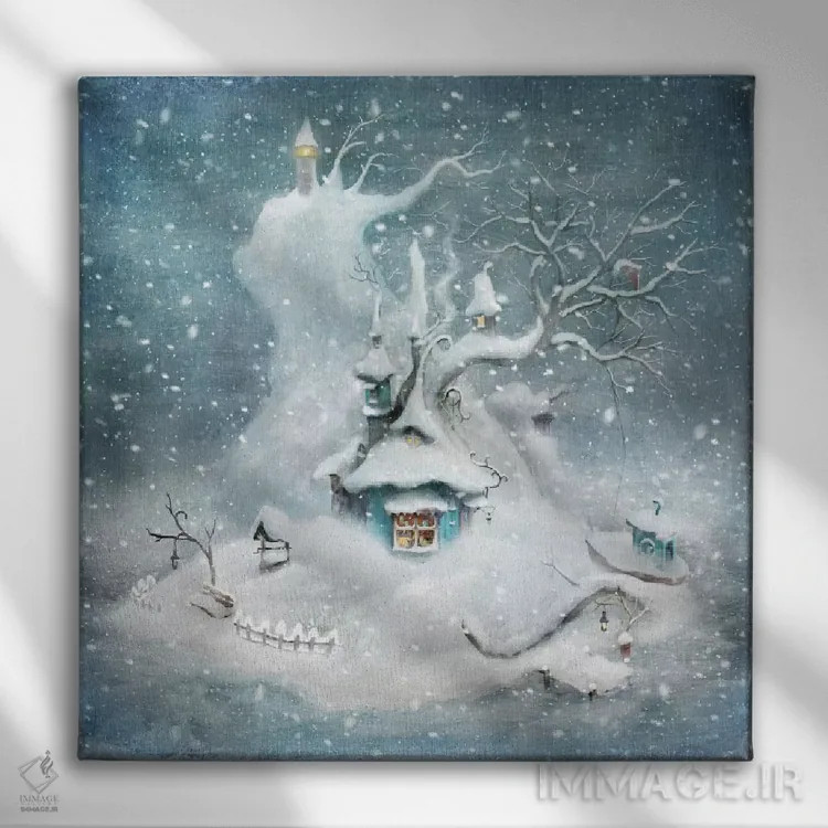 تابلو زمستان (سوئدی) اثر الکساندر یانسون - نمای روبهرو روی دیوار