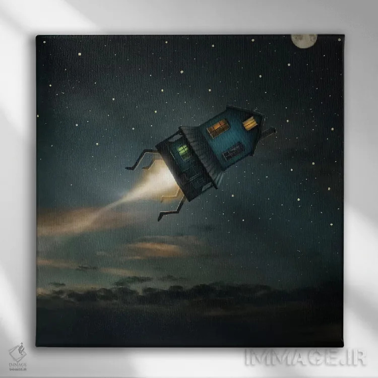 تابلو موشک طیفی اثر الکساندر یانسون - نمای روبهرو روی دیوار