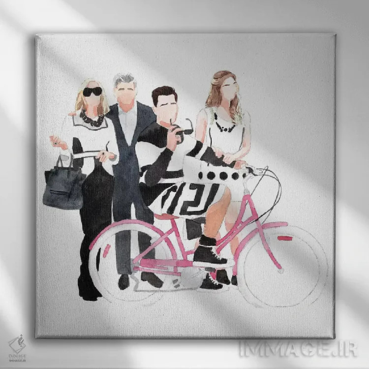 تابلو دره شیتز (سریال کمدی) اثر ایجی فیلوپولوس - نمای روبهرو روی دیوار