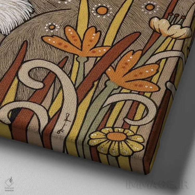 تابلو مارکی (لقب اشرافی) اثر آنیتا اینوراریتی - نمای نزدیک بافت بوم