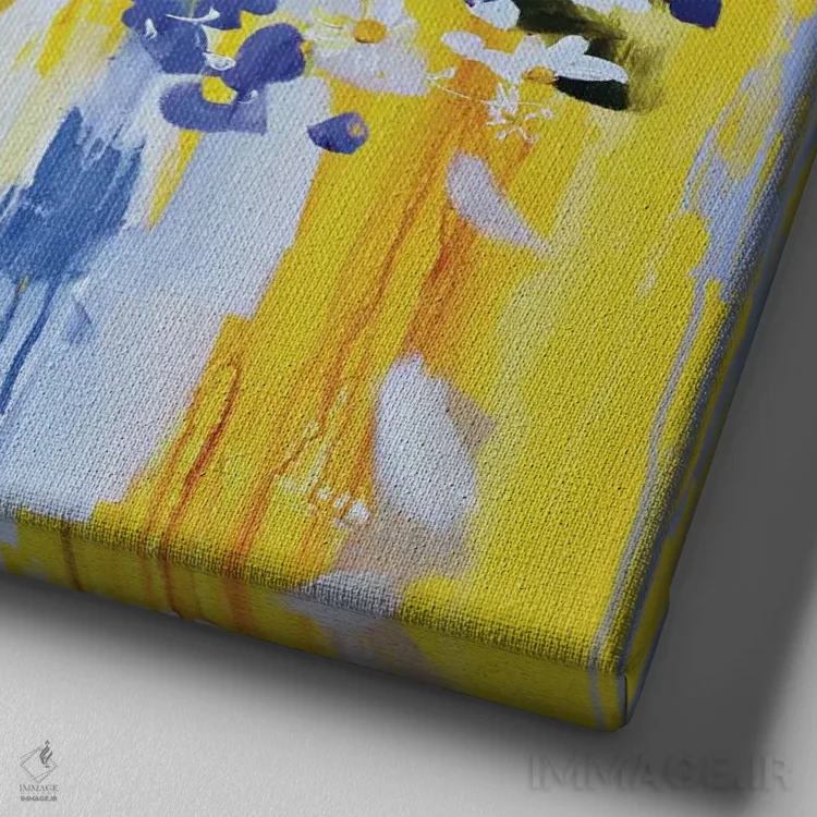 تابلو بیدار شو و بدرخش اثر آماندا جی. بروکس - نمای نزدیک بافت بوم