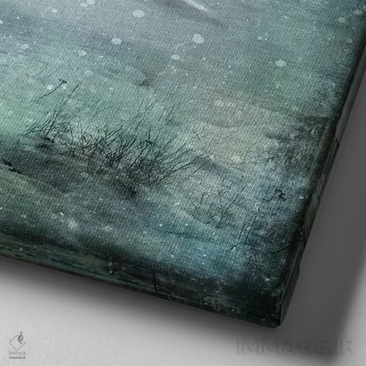 تابلو ما صلحآمیز آمدهایم اثر الکساندر یانسون - نمای نزدیک بافت بوم