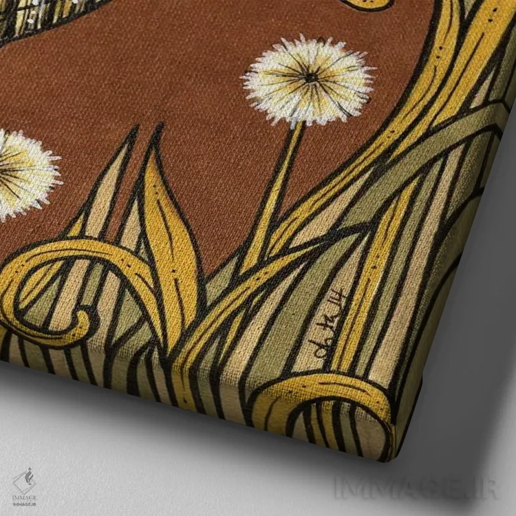 تابلو بالهای خاموش اثر آنیتا اینوراریتی - نمای نزدیک بافت بوم