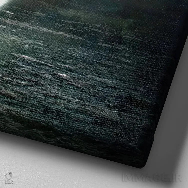 تابلو شب کسلکننده اثر الکساندر یانسون - نمای نزدیک بافت بوم