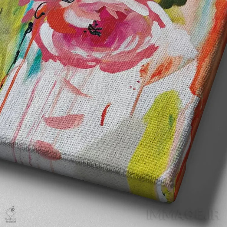 تابلو سمفونی شکوفایی خورشید اثر آماندا جی. بروکس - نمای نزدیک بافت بوم