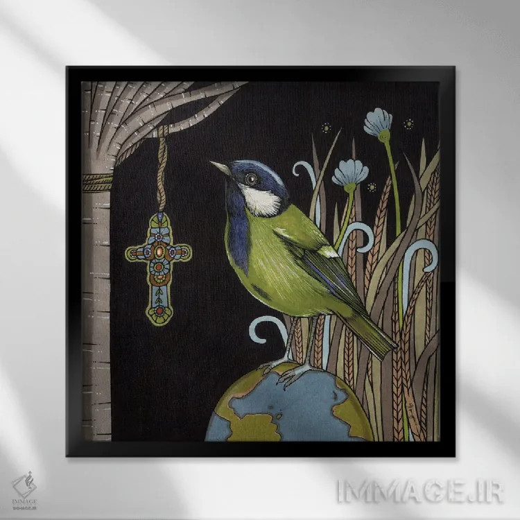 تابلو کشیش گرین اثر آنیتا اینوراریتی - نمای قابدار مشکی