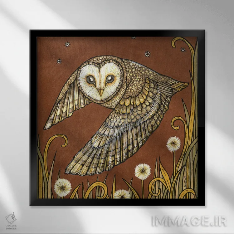 تابلو بالهای خاموش اثر آنیتا اینوراریتی - نمای قابدار مشکی