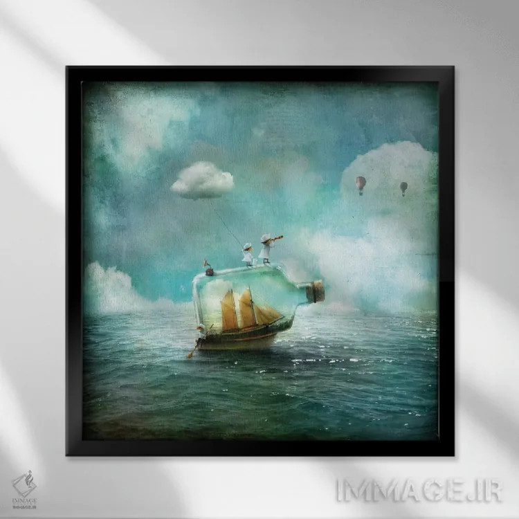 تابلو یونی (نام خاص یا ماه ژوئن به سوئدی) اثر الکساندر یانسون - نمای قابدار مشکی