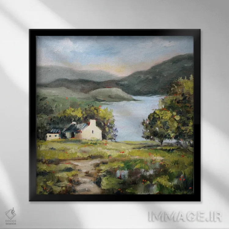 تابلو سرزمین افسانهای اثر الکساندرا جاگودا - نمای قابدار مشکی