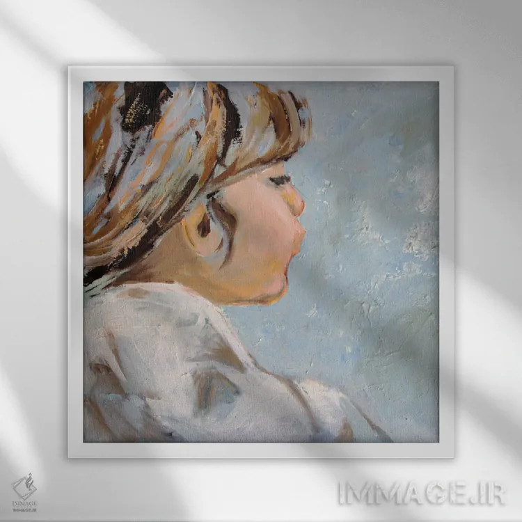 تابلو دختر کوچکم اثر الکساندرا جاگودا - نمای قابدار سفید