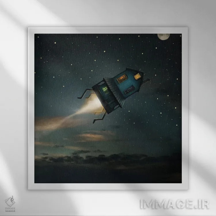 تابلو موشک طیفی اثر الکساندر یانسون - نمای قابدار سفید