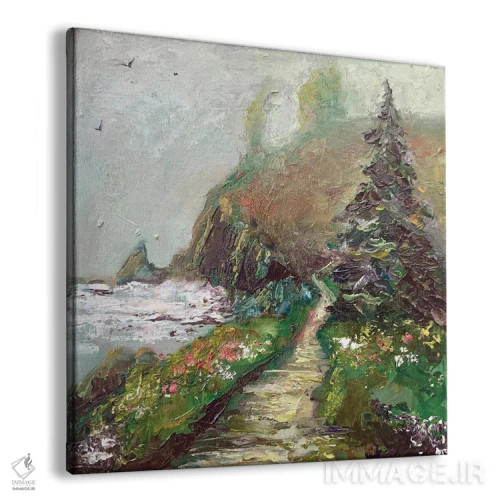 تابلو درخت کاج در ساحل اثر الکساندرا جاگودا - نمای پرسپکتیو محصول