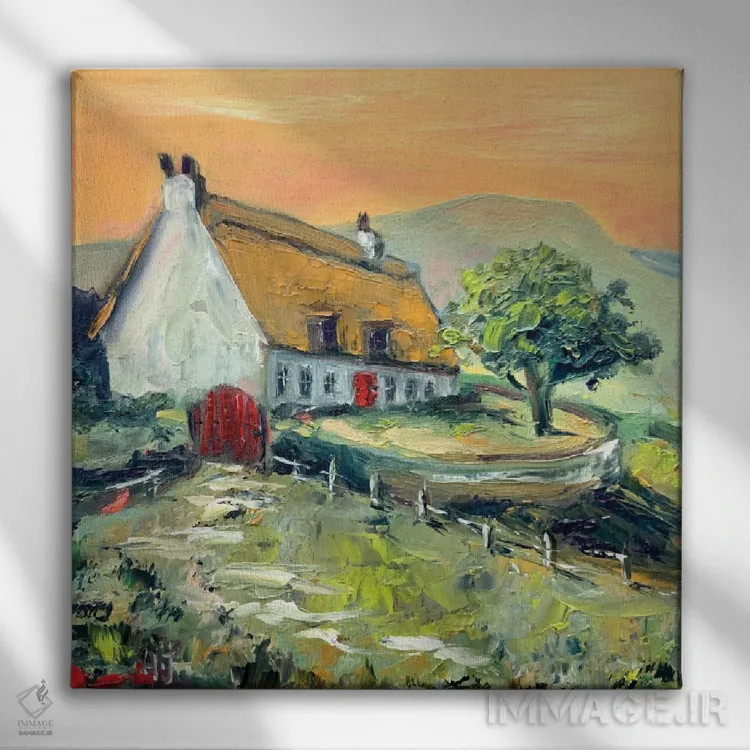 تابلو کلبه اثر الکساندرا جاگودا - نمای روبهرو روی دیوار